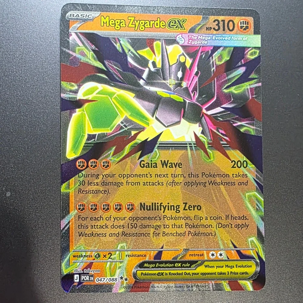 pokemon zygarde card ex | Toys | Mega 47088 Por Double Rare Holo Pokemon Nm First partners Meowscarada ex Pokemon - Fates Collide -
